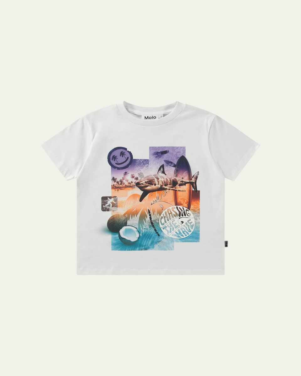 Boy's Rame Collage Surf Short-Sleeve T-Shirt, Size 3-7